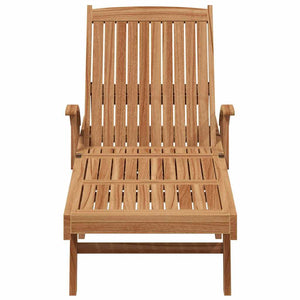 Teak Sonnenliege mit Kissen, 2er Set