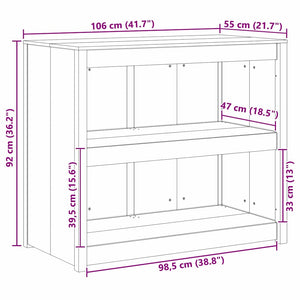 Küchenschrank Braun Eichen-Optik 106 cm