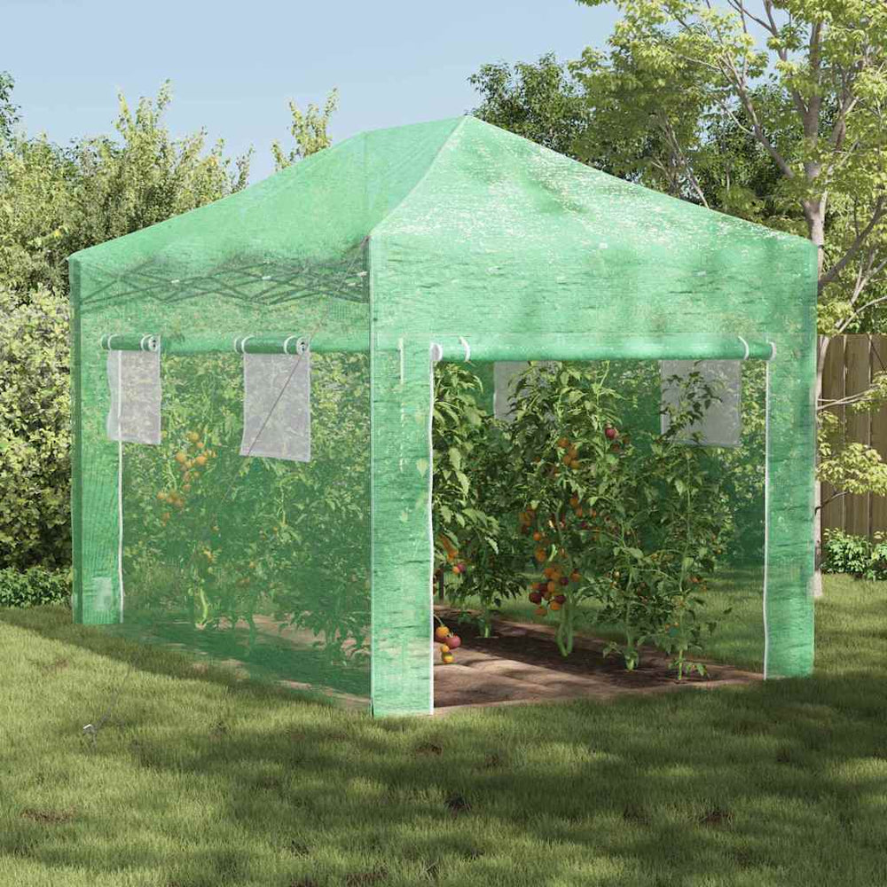 Grünes Pop-Up Gewächshaus 280x410x315cm