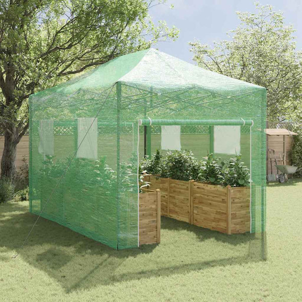 Grünes Pop-Up Gewächshaus 280x410x315cm