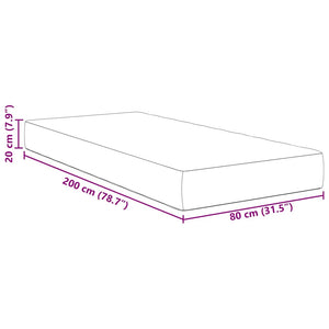 Bettmatratze Salbei 80x200 cm