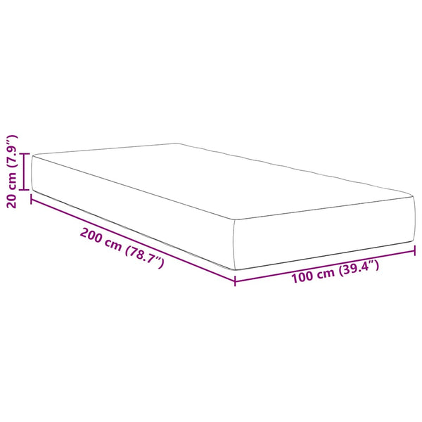 Bettmatratze Creme 100x200 cm