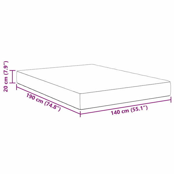Bettmatratze Creme 140x190 cm