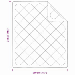vidaXL Summer Blanket White 240 x 202 x 3 cm Polyester