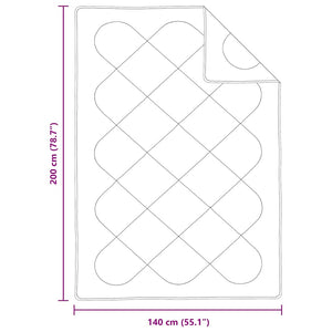 Weiße Bettdecke 200x140 cm Polyester