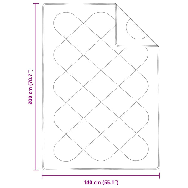 Weiße Bettdecke 200x140 cm Polyester