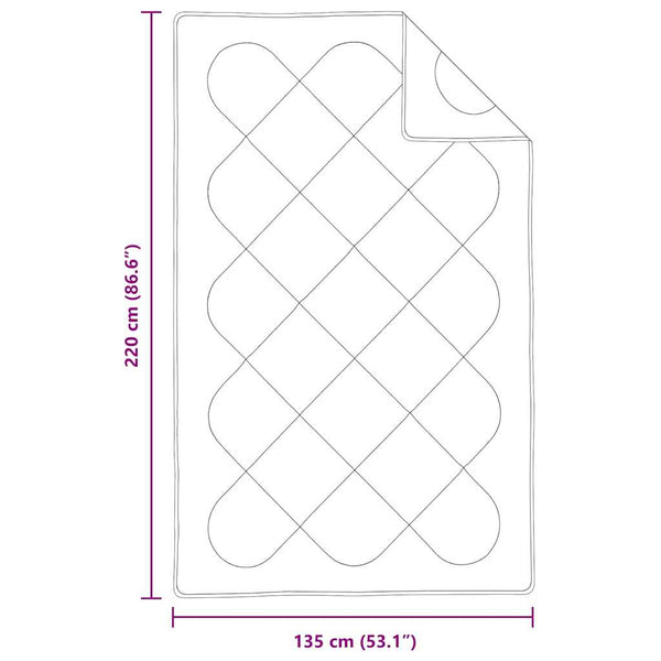 Weiße Bettdecke 220x135 cm
