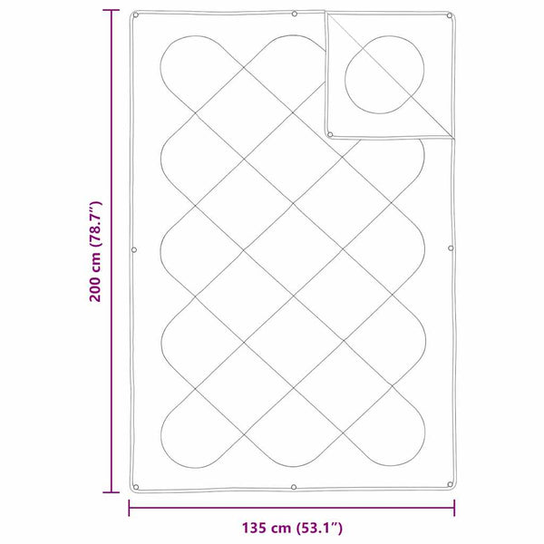 2-in-1 Bettdecke Weiß 135x200 cm
