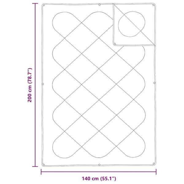 2-in-1 Bettdecke 200x140 cm Weiß