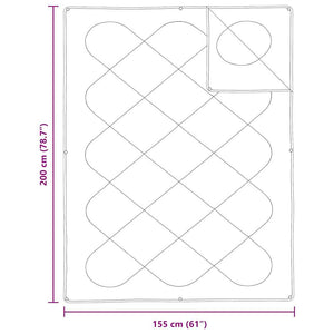2-in-1 Bettdecke Weiß 200x155cm