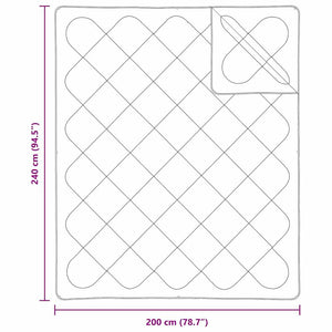 2-in-1 Bettdecke Weiß 240x200 cm
