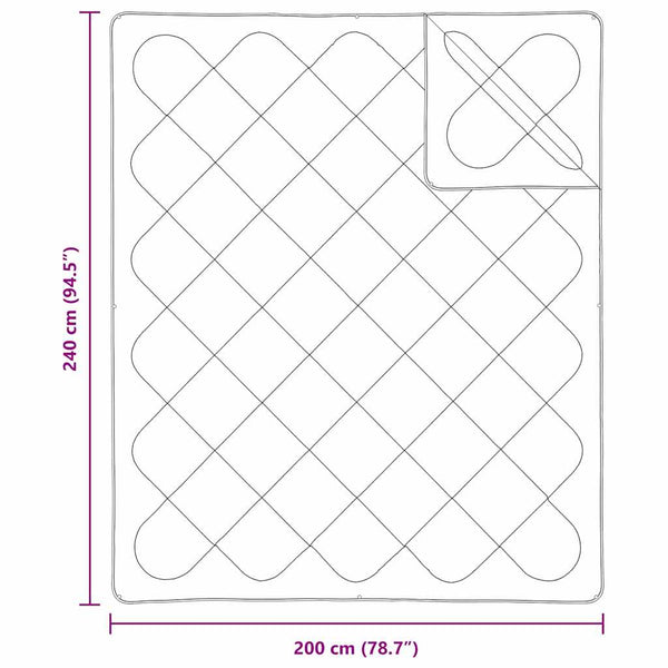 2-in-1 Bettdecke Weiß 240x200 cm