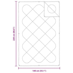 2-in-1 Bettdecke Weiß 221x140 cm