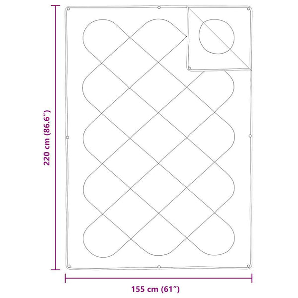 2-in-1 Bettdecke 220x155 cm Weiß
