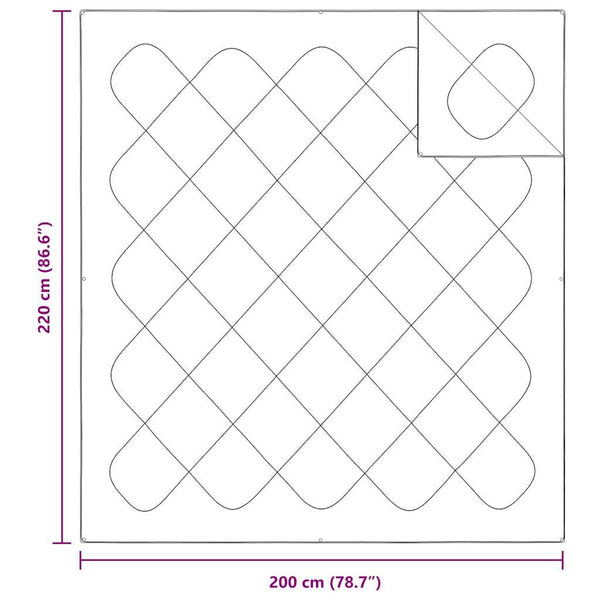 2-in-1 Bettdecke 220x200 cm Weiß