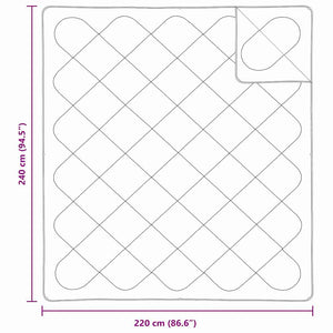 2-in-1 Bettdecke Weiß 240x220 cm