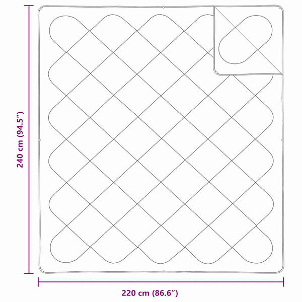2-in-1 Bettdecke Weiß 240x220 cm