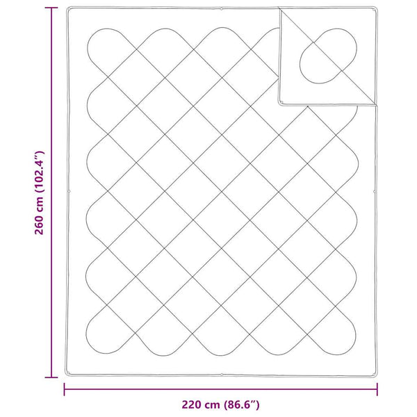 2-in-1 Bettdecke Weiß 260x220 cm