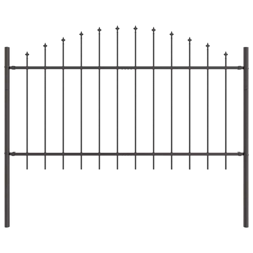 vidaXL Clôture de jardin Woerden gris 170 x 140 cm Acier poudré