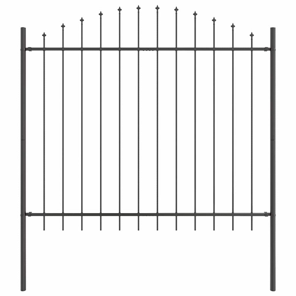 vidaXL Clôture de jardin Woerden gris 170 x 190 cm Acier poudré