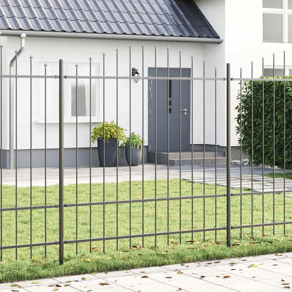 Gartenzaun Woerden Grau 170x215 cm Stahl