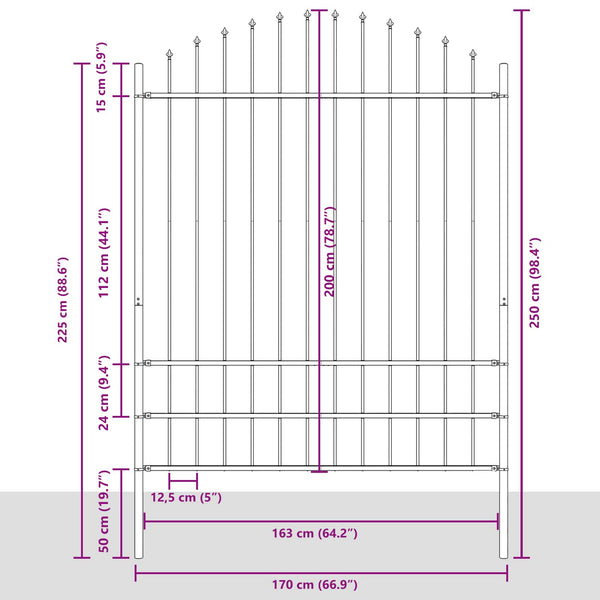 Grauer Gartenzaun Woerden 170x225 cm