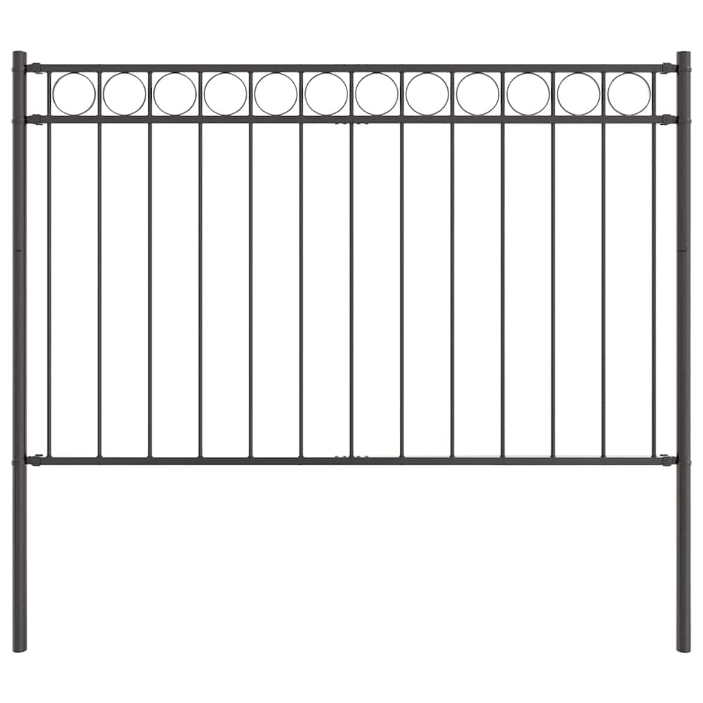 Graues Stahl Zaunelement ASSEN 170x130 cm