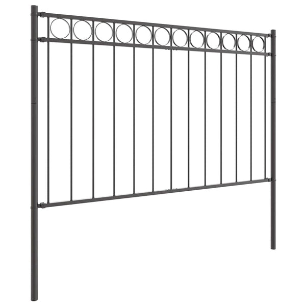 Graues Stahl Zaunelement ASSEN 170x130 cm