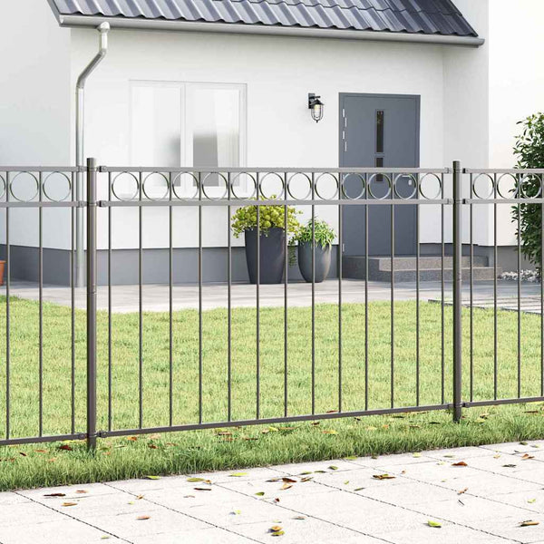 Graues Stahl Zaunelement ASSEN 170x150cm