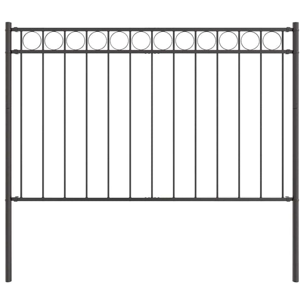 Graues Stahl Zaunelement ASSEN 170x150cm