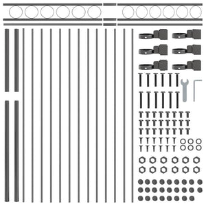 Graues Stahl Zaunelement 170x170 cm