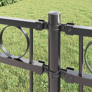 Graues Stahl-Zaunelement ASSEN 170x200 cm