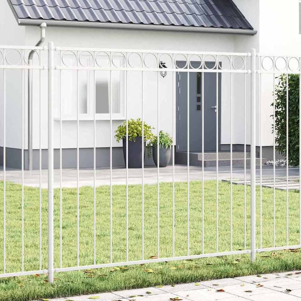 vidaXL Panneau de clôture ASSEN Blanc 170 x 170 cm Acier