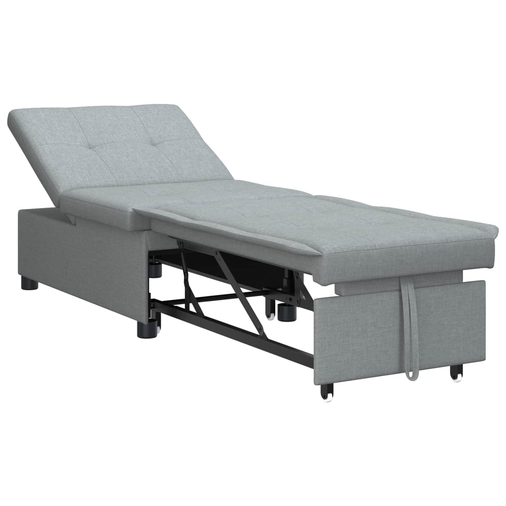 vidaXL Canapé-lit extensible Gris clair 194 x 50 x 82 cm Tissu
