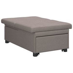 Ausziehbares Schlafsofa Taupe Stoff 194cm