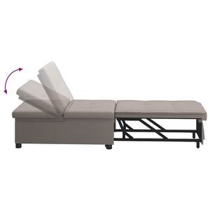 Ausziehbares Schlafsofa Taupe Stoff 194cm