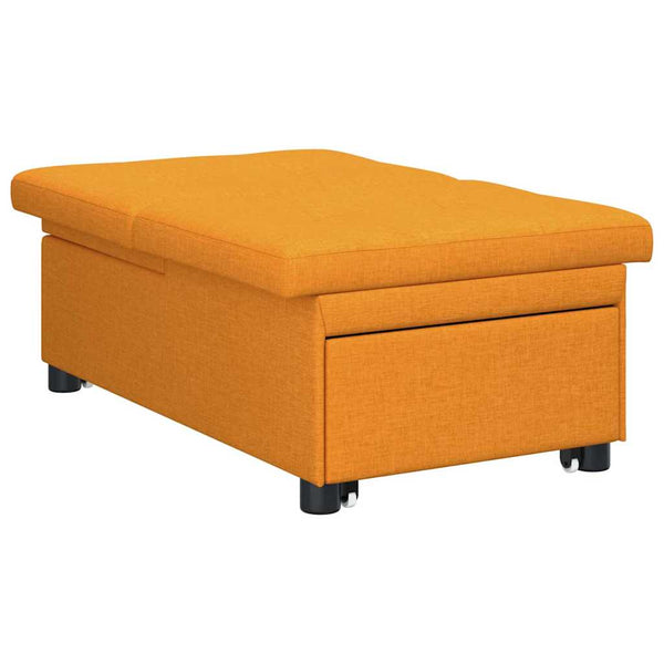 Schlafsofa Ausziehbar Dunkelgelb Stoff