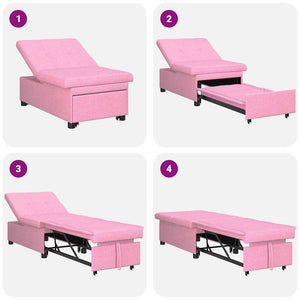 Rosa Ausziehbares Schlafsofa
