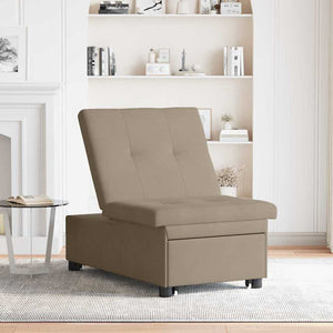 Ausziehbares Schlafsofa Taupe Mikrofaser