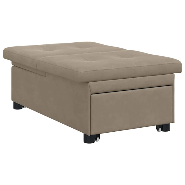 Ausziehbares Schlafsofa Taupe Mikrofaser