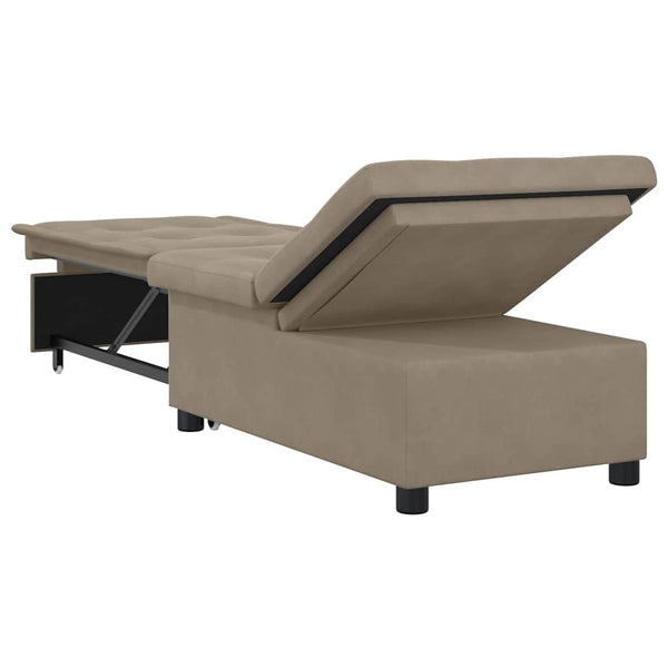 Ausziehbares Schlafsofa Taupe Mikrofaser