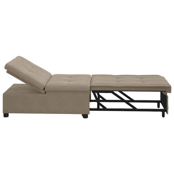 Ausziehbares Schlafsofa Taupe Mikrofaser