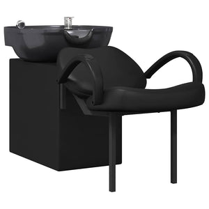 Schwarzer Shampoo Stuhl PVC, 136 cm