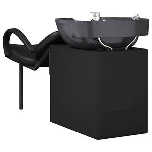 Schwarzer Shampoo Stuhl PVC, 136 cm