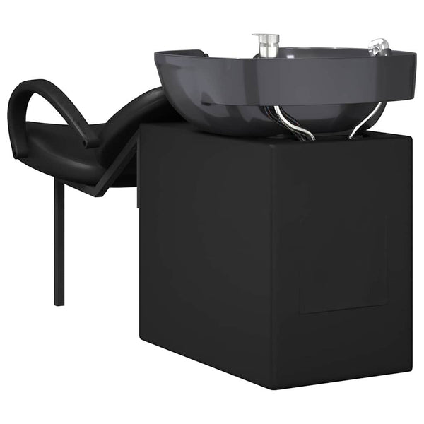 Schwarzer Shampoo Stuhl PVC, 136 cm
