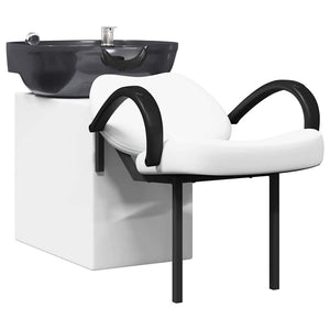 Shampoo Stuhl Weiß/Schwarz PVC 136x60x92cm