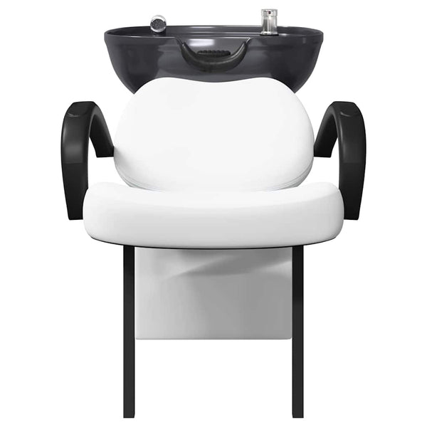 Shampoo Stuhl Weiß/Schwarz PVC 136x60x92cm