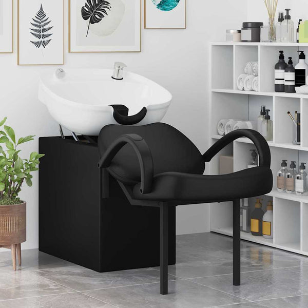 Friseurstuhl Shampoo Stuhl Schwarz/Weiß