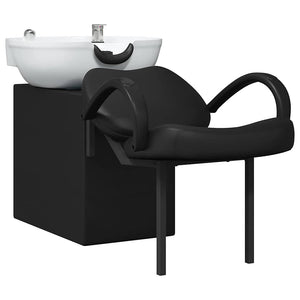 Friseurstuhl Shampoo Stuhl Schwarz/Weiß