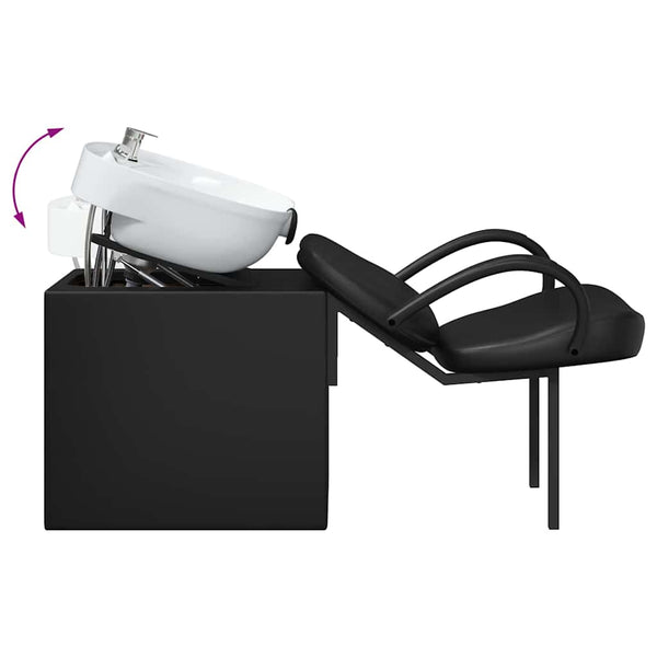 Friseurstuhl Shampoo Stuhl Schwarz/Weiß
